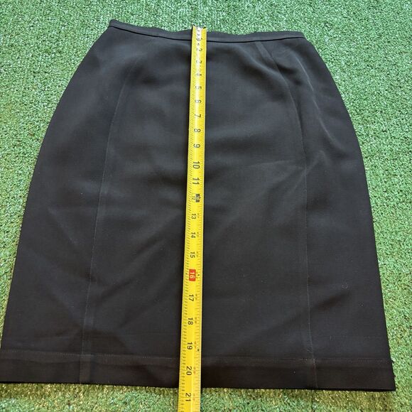 Vintage THIERRY MUGLER Draped Black Crepe Wrap Skirt France SZ XS - Picture 5 of 6